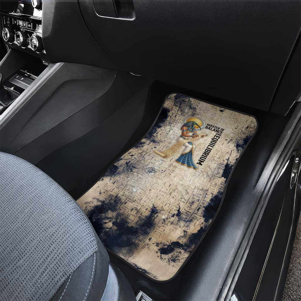 Thoth Car Mats Ibis Head and Ancient Scroll Egyptian Wisdom