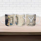 Thoth Ceramic Mug Ibis Head and Ancient Scroll Egyptian Wisdom