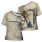 Thoth Cross Shoulder Shirt Ibis Head and Ancient Scroll Egyptian Wisdom