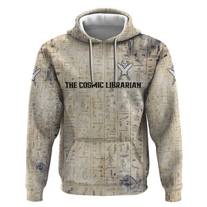 Thoth Hoodie Ibis Head and Ancient Scroll Egyptian Wisdom