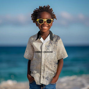 Thoth Kid Hawaiian Shirt Ibis Head and Ancient Scroll Egyptian Wisdom