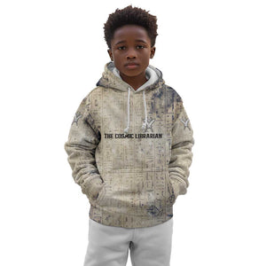 Thoth Kid Hoodie Ibis Head and Ancient Scroll Egyptian Wisdom
