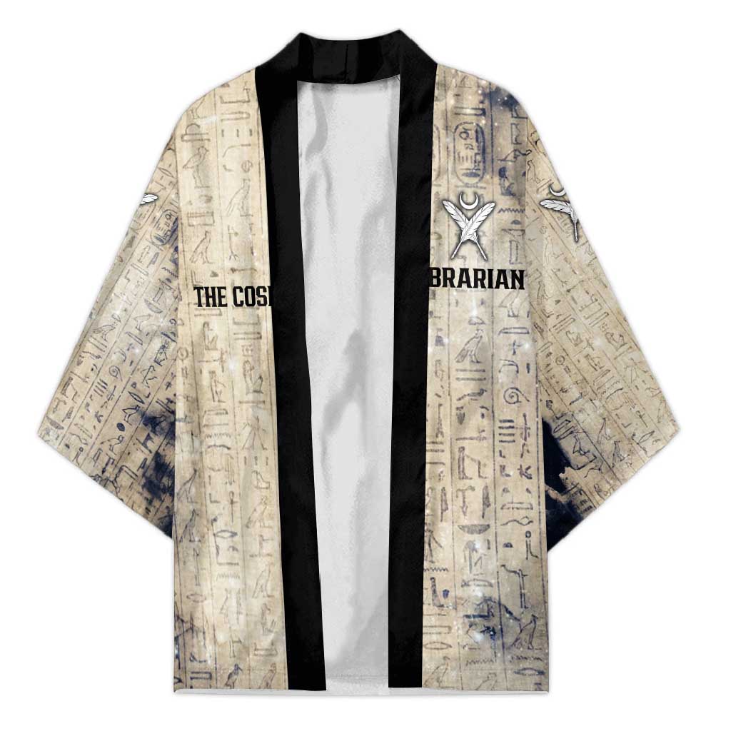 Thoth Kimono Ibis Head and Ancient Scroll Egyptian Wisdom