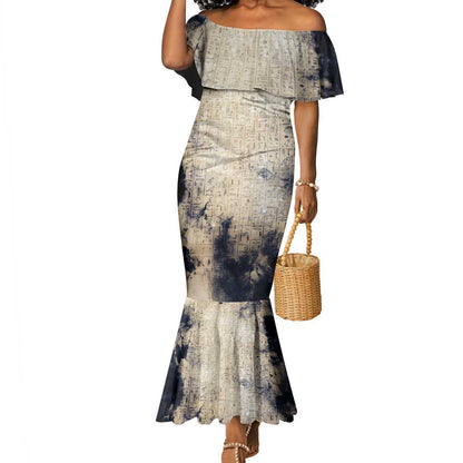 Thoth Mermaid Dress Ibis Head and Ancient Scroll Egyptian Wisdom