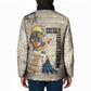 Thoth Padded Jacket Ibis Head and Ancient Scroll Egyptian Wisdom