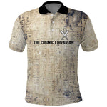 Thoth Polo Shirt Ibis Head and Ancient Scroll Egyptian Wisdom