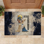 Thoth Rubber Doormat Ibis Head and Ancient Scroll Egyptian Wisdom