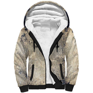 Thoth Sherpa Hoodie Ibis Head and Ancient Scroll Egyptian Wisdom