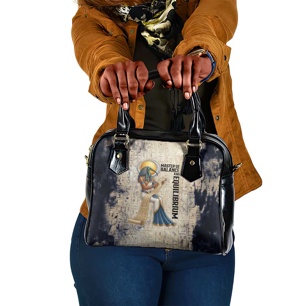 Thoth Shoulder Handbag Ibis Head and Ancient Scroll Egyptian Wisdom