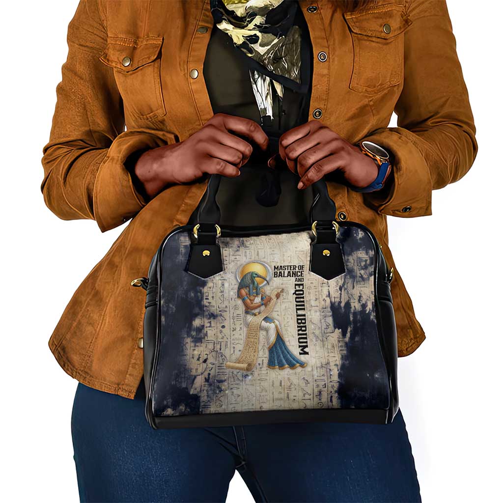 Thoth Shoulder Handbag Ibis Head and Ancient Scroll Egyptian Wisdom