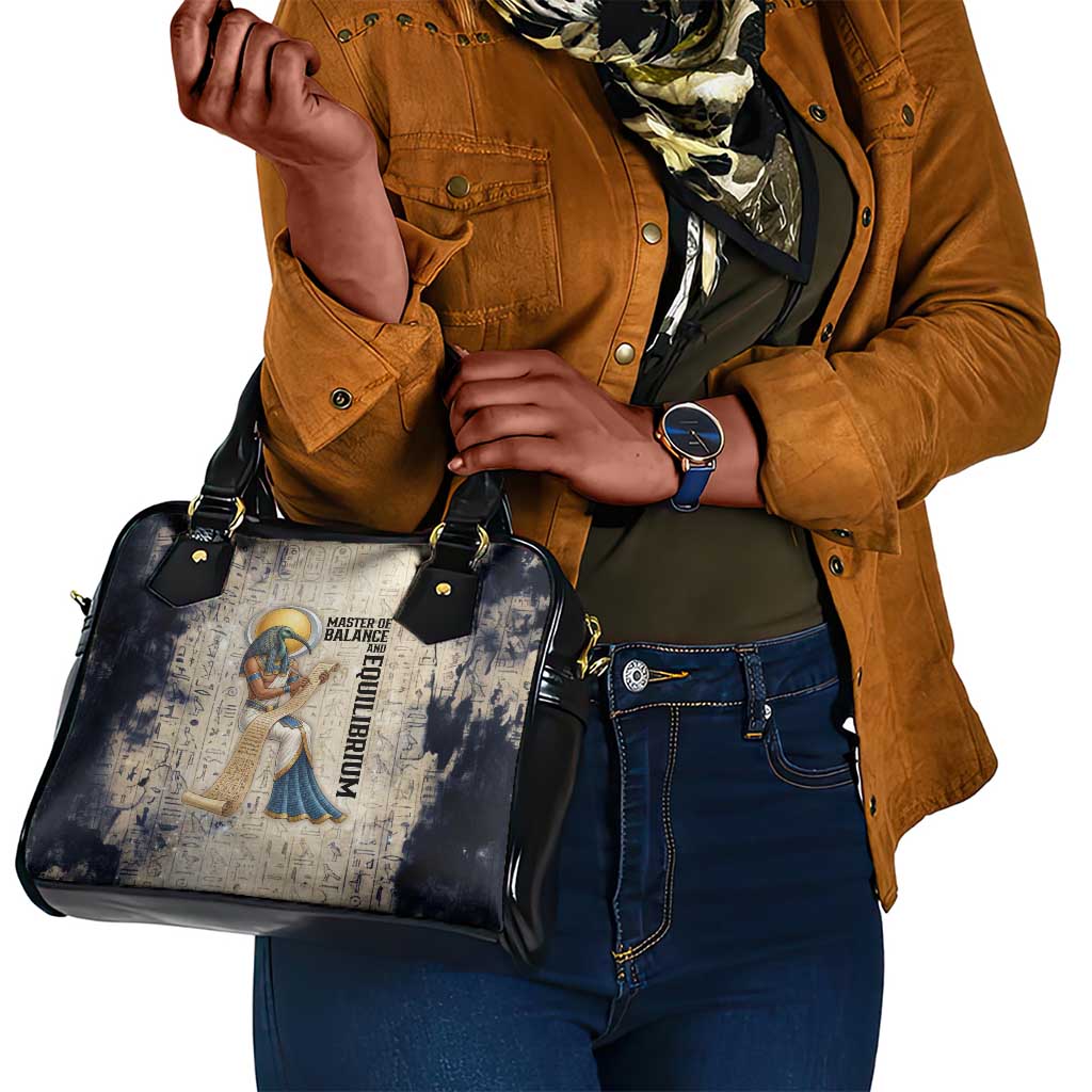 Thoth Shoulder Handbag Ibis Head and Ancient Scroll Egyptian Wisdom