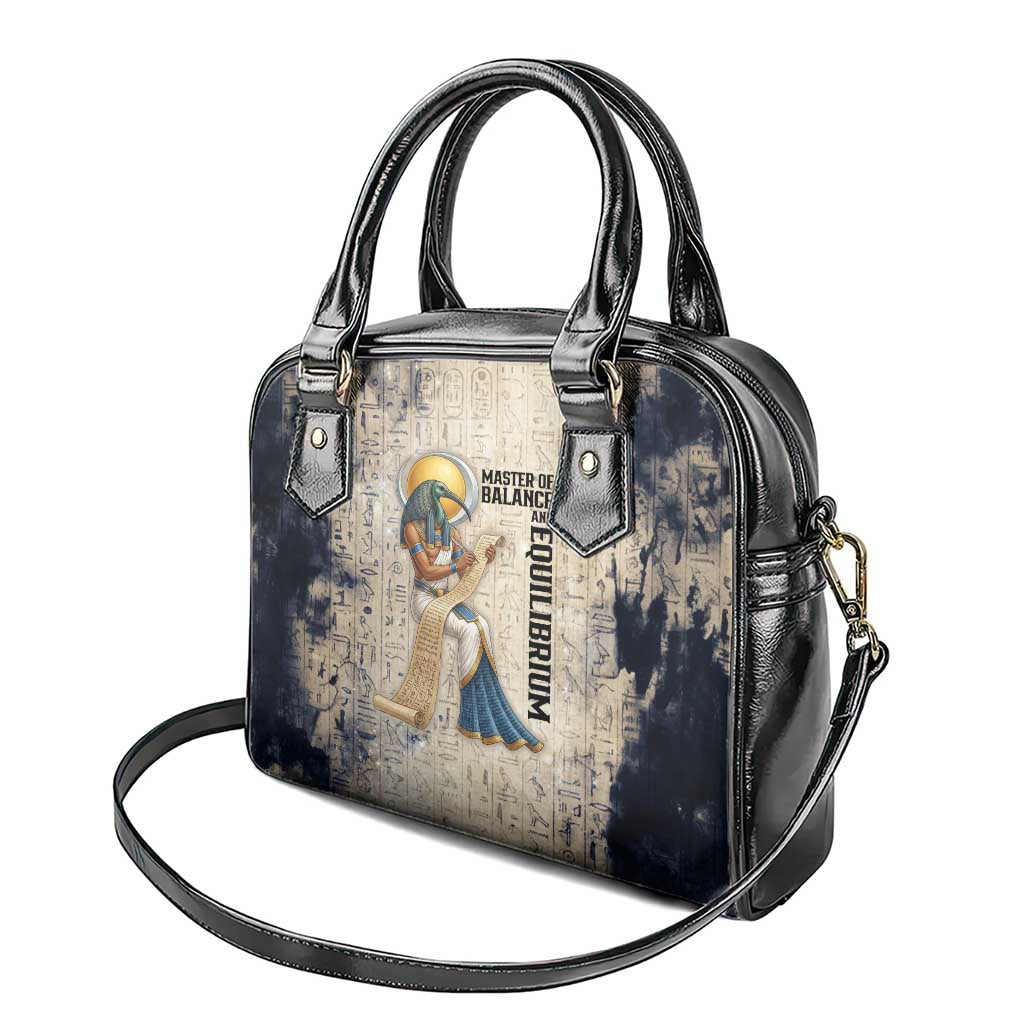 Thoth Shoulder Handbag Ibis Head and Ancient Scroll Egyptian Wisdom
