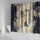 Thoth Shower Curtain Ibis Head and Ancient Scroll Egyptian Wisdom