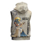 Thoth Sleeveless Hoodie Ibis Head and Ancient Scroll Egyptian Wisdom