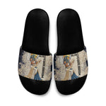 Thoth Slide Sandals Ibis Head and Ancient Scroll Egyptian Wisdom
