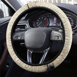 Thoth Steering Wheel Cover Ibis Head and Ancient Scroll Egyptian Wisdom