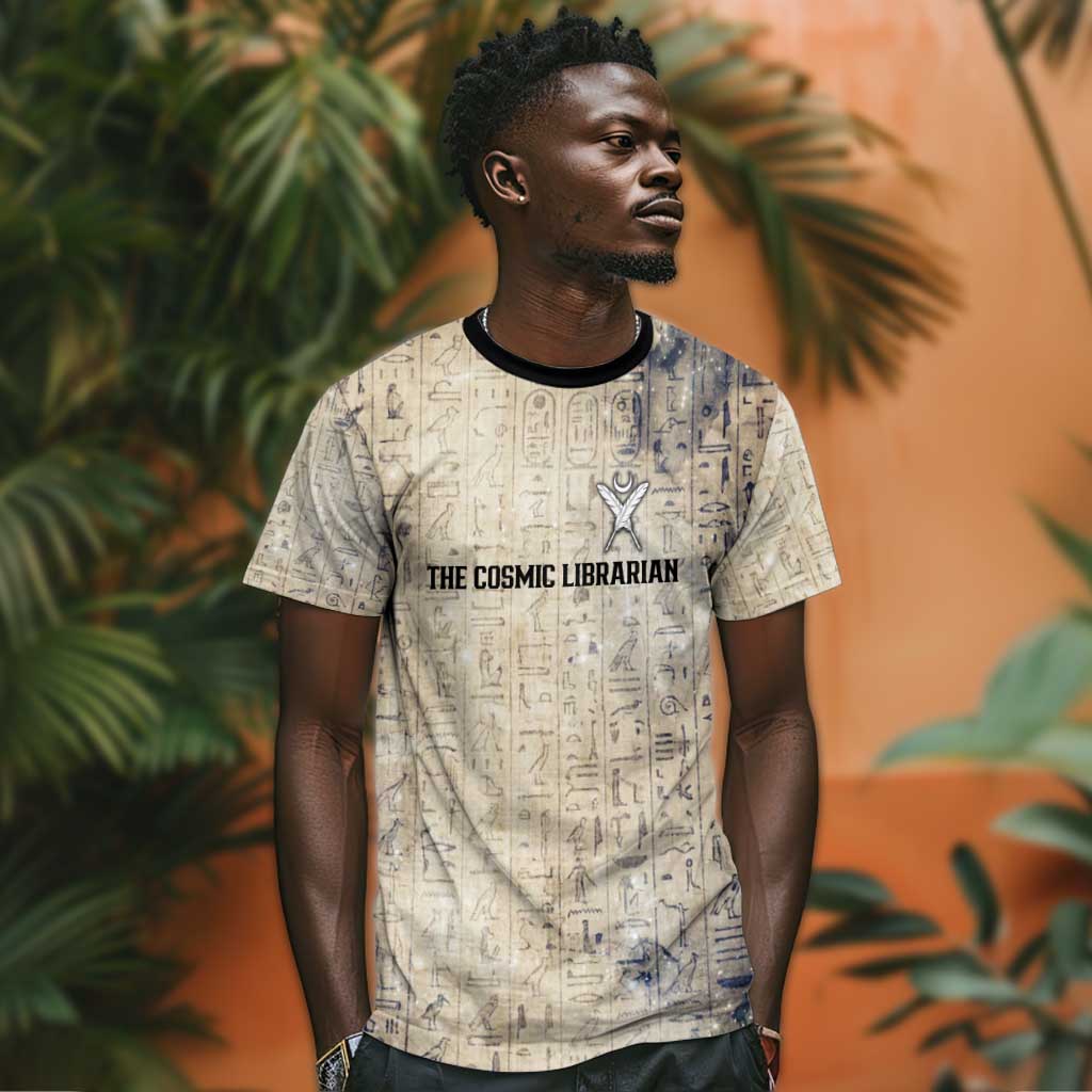 Thoth T shirt Ibis Head and Ancient Scroll Egyptian Wisdom