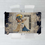 Thoth Tablecloth Ibis Head and Ancient Scroll Egyptian Wisdom