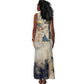 Thoth Tank Maxi Dress Ibis Head and Ancient Scroll Egyptian Wisdom