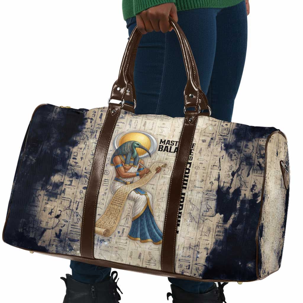 Thoth Travel Bag Ibis Head and Ancient Scroll Egyptian Wisdom