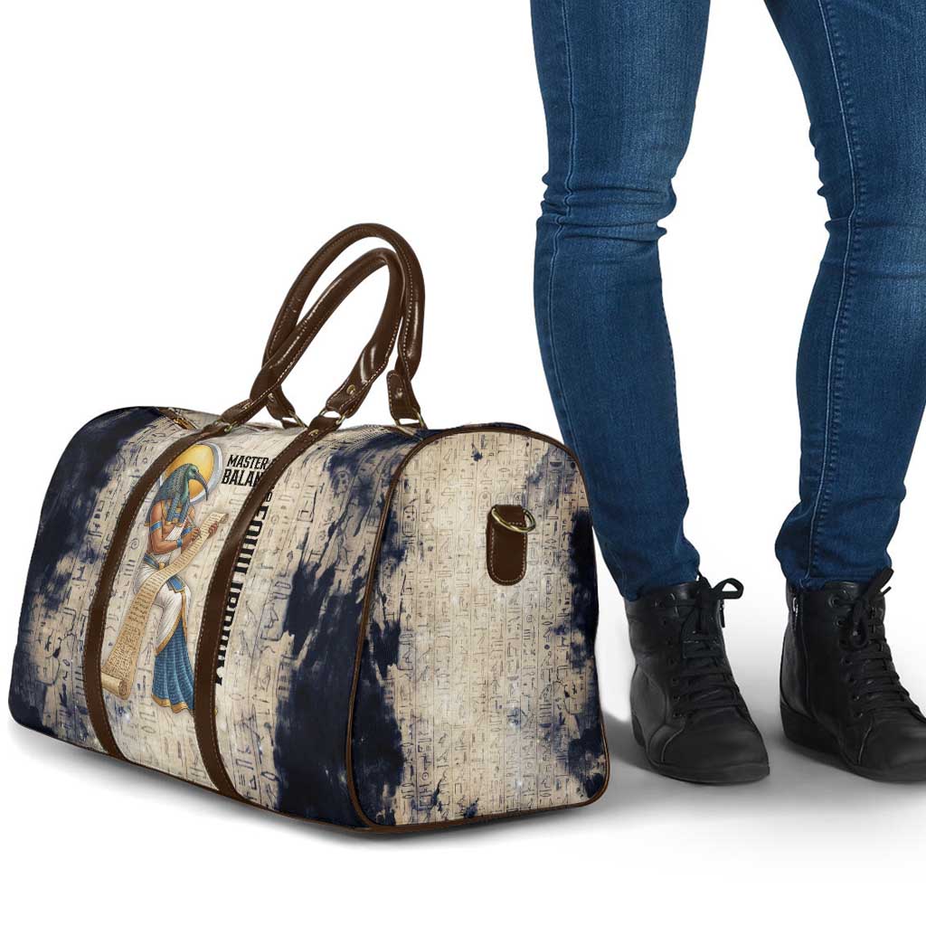 Thoth Travel Bag Ibis Head and Ancient Scroll Egyptian Wisdom