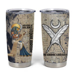 Thoth Tumbler Cup Ibis Head and Ancient Scroll Egyptian Wisdom