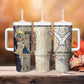 Thoth Tumbler With Handle Ibis Head and Ancient Scroll Egyptian Wisdom