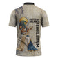 Thoth Zipper Polo Shirt Ibis Head and Ancient Scroll Egyptian Wisdom