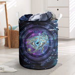 Thoth Ancient Egyptian Cosmic Laundry Basket with Sacred Eye and Baboon Symbol Theme