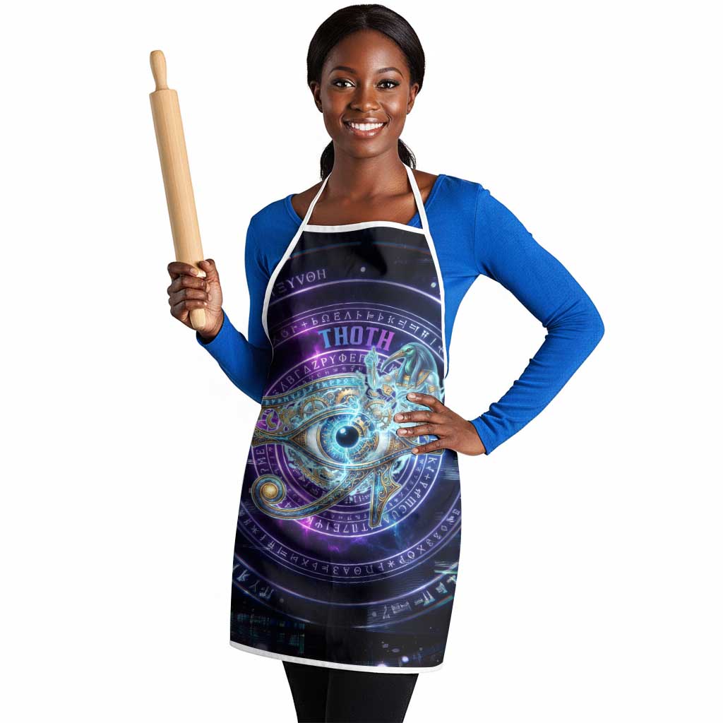 Thoth Ancient Egyptian Cosmic Apron with Sacred Eye and Baboon Symbol Theme