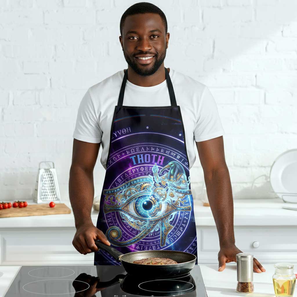 Thoth Ancient Egyptian Cosmic Apron with Sacred Eye and Baboon Symbol Theme