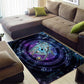 Thoth Ancient Egyptian Cosmic Area Rug with Sacred Eye and Baboon Symbol Theme