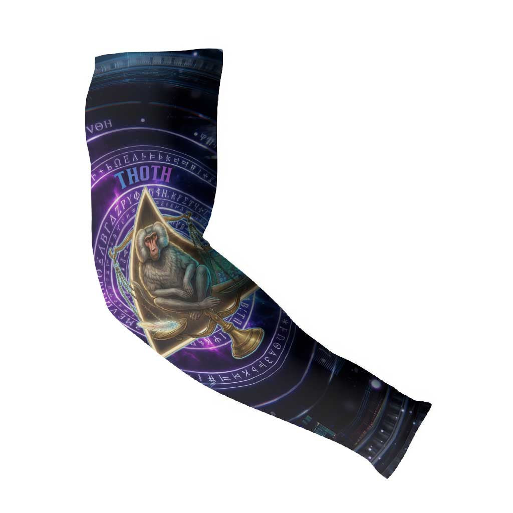 Thoth Ancient Egyptian Cosmic Arm Sleeves with Sacred Eye and Baboon Symbol Theme