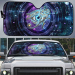 Thoth Ancient Egyptian Cosmic Auto Sun Shade with Sacred Eye and Baboon Symbol Theme