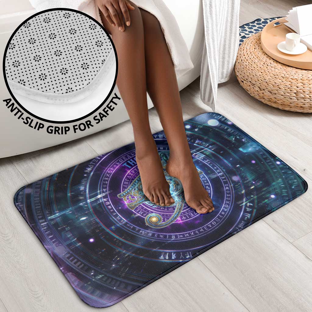 Thoth Ancient Egyptian Cosmic Bathroom Set with Sacred Eye and Baboon Symbol Theme
