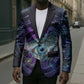 Thoth Ancient Egyptian Cosmic Blazer with Sacred Eye and Baboon Symbol Theme