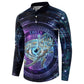 Thoth Ancient Egyptian Cosmic Button Sweatshirt with Sacred Eye and Baboon Symbol Theme