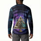 Thoth Ancient Egyptian Cosmic Button Sweatshirt with Sacred Eye and Baboon Symbol Theme