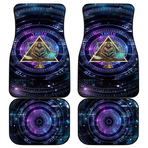 Thoth Ancient Egyptian Cosmic Car Mats with Sacred Eye and Baboon Symbol Theme