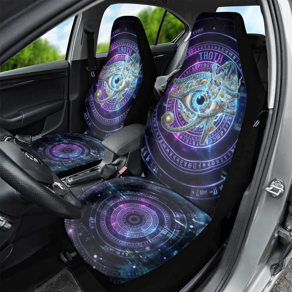 Thoth Ancient Egyptian Cosmic Car Seat Cover with Sacred Eye and Baboon Symbol Theme