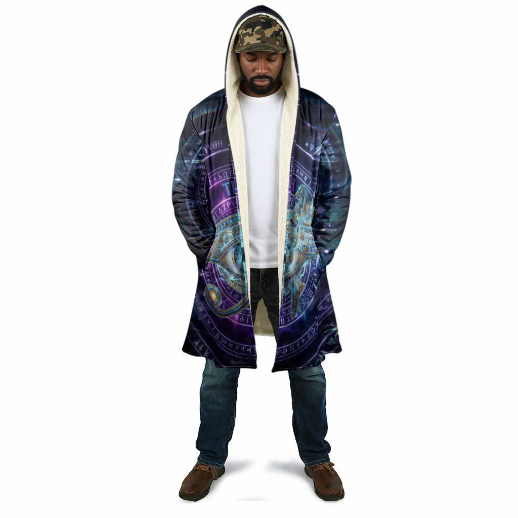 Thoth Ancient Egyptian Cosmic Cloak with Sacred Eye and Baboon Symbol Theme