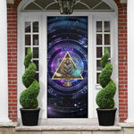 Thoth Ancient Egyptian Cosmic Door Cover with Sacred Eye and Baboon Symbol Theme