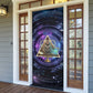Thoth Ancient Egyptian Cosmic Door Cover with Sacred Eye and Baboon Symbol Theme
