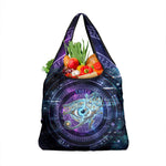 Thoth Ancient Egyptian Cosmic Grocery Bag with Sacred Eye and Baboon Symbol Theme