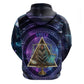 Thoth Ancient Egyptian Cosmic Hoodie with Sacred Eye and Baboon Symbol Theme
