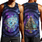 Thoth Ancient Egyptian Cosmic Men Tank Top with Sacred Eye and Baboon Symbol Theme