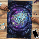 Thoth Ancient Egyptian Cosmic Puzzle with Sacred Eye and Baboon Symbol Theme