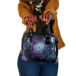 Thoth Ancient Egyptian Cosmic Shoulder Handbag with Sacred Eye and Baboon Symbol Theme