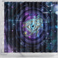 Thoth Ancient Egyptian Cosmic Shower Curtain with Sacred Eye and Baboon Symbol Theme