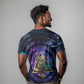 Thoth Ancient Egyptian Cosmic T shirt with Sacred Eye and Baboon Symbol Theme